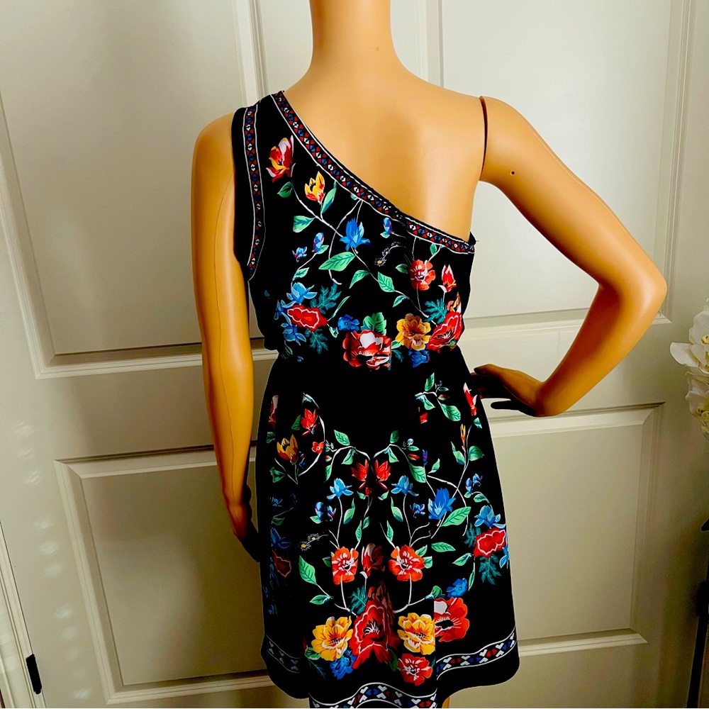 New SHEIN LUNE Floral Print One Shoulder Dress - Picture 4 of 8